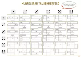 Vorschau - Spiele - Würfelspaß Tausenderfeld Klasse 3/4 - Seite 1
