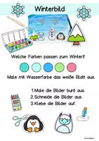Vorschau - Mal- und Bastelvorlagen - Paket Bilder basteln Frühling, Sommer, Herbst, Winter, Vorschule, Klasse 1, Fördermaterial - Seite 2