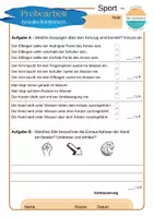 Vorschau - Klassenarbeiten - Sport - Kraulschwimmen Probearbeit mit Lösung - Seite 1