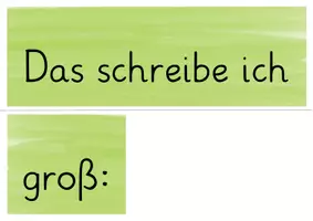 Vorschau - Präsentationen/Tafelbilder - Groß- und Kleinschreibung_Tafelmaterial - Seite 1