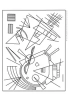 Vorschau - Mal- und Bastelvorlagen - Wassily Kandinsky: "Schwarz und Violett" - Ausmalbild - Seite 2