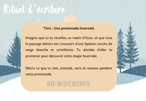 Aperçu - Feuilles d'exercices - Production d'écrit sur le thème de l'hiver - Page 1