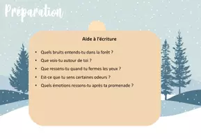 Aperçu - Feuilles d'exercices - Production d'écrit sur le thème de l'hiver - Page 2
