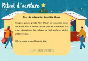 Aperçu - Feuilles d'exercices - Production d'écrit sur le thème de l'hiver - Page 3