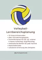Vorschau - Stundenentwürfe - Volleyball - Lernbereichsplanung - Deckblatt