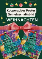 Vorschau - Poster - Kooperatives Poster WEIHNACHTEN! Last minute Aktivität / Gemeinschaftsposter - Deckblatt