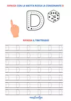 anteprima - Esercizi - CONSONANTE D- Esercizi facilitati di letto-scrittura - Pagina 1