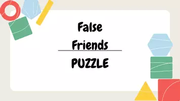 Vorschau - Spiele - False Friends Puzzle with exercise - Deckblatt