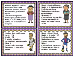 Vorschau - Bildkarten - Hispanische Personen Bildkarten für Spanisch Unterricht - Seite 1