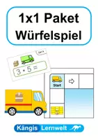 Vorschau - Spiele - 1x1 Paket - Würfelspiel (Brettspiel) zum kleinen 1x1 - Deckblatt