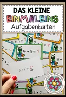 Vorschau - Aufgabenkarten - Das kleine Einmaleins / 1x1 – 100 Aufgaben zu Malreihen, Multiplikation und Kopfrechnen | Aufgabenkarten 2. Klasse - Deckblatt