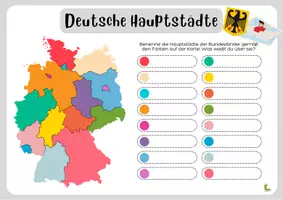 Vorschau - Arbeitsblätter - Materialpaket Bundesländer & Haupstädte Deutschlands 🌍🗺️ - Seite 3