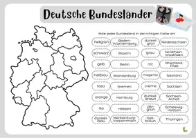 Vorschau - Arbeitsblätter - Deutschlands Bundesländer 🌍🗺️ - Seite 1