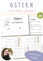 Vorschau - Stundenentwürfe - Oster-Arbeitsheft: Schreiben erster Sätze lernen – Lesen und Verstehen spielerisch fördern - Deckblatt