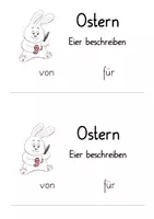Vorschau - Stundenentwürfe - Oster-Arbeitsheft: Schreiben erster Sätze lernen – Lesen und Verstehen spielerisch fördern - Seite 1