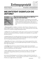 Vorschau - Arbeitsblätter - Zeitungsprojekt- Einstieg in zwei Varianten - Deckblatt