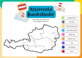 Vorschau - Arbeitsblätter - Österreichs Bundesländer 🌍🗺️ - Deckblatt