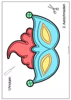 Vorschau - Mal- und Bastelvorlagen - Prickelbilder Fasching/Karneval/Fastnacht – Motive in Schwarz-Weiß und Bunt zum Prickeln #silvesterknaller25 - Seite 2