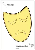 Vorschau - Mal- und Bastelvorlagen - Prickelbilder Fasching/Karneval/Fastnacht – Motive in Schwarz-Weiß und Bunt zum Prickeln #silvesterknaller25 - Seite 3