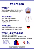 Vorschau - Poster - Poster für W-Wörter - W-Fragen in DaF- DaZ - Seite 2