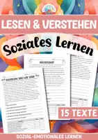 Vorschau - Arbeitsblätter - Lesen & Verstehen - Soziales Lernen - Deckblatt