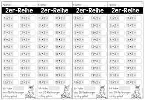 Vorschau - Arbeitsblätter - DAS GROßE EINMALEINS - Übungsstreifen (Arbeitsblätter) - Seite 1
