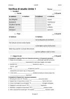 Vorschau - Arbeitsblätter - Di Nuovo Insieme B1 - Verifica di Studio Unità 1 Famiglie - Deckblatt
