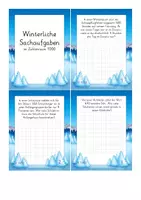 Vorschau - Arbeitsblätter - Winterliche Sachaufgaben im ZR 1000 - Deckblatt