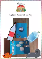 Vorschau - Mal- und Bastelvorlagen - Plastikmüll im Meer / Earth Day: Lapbook (Umweltschutz) - Sachunterricht - Kl. 2/3 - Deckblatt