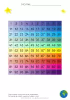 Vorschau - Arbeitsblätter - Vorlagen Hunderterfeld / Hundertertafel in bunt und schwarz-weiß - Seite 3