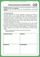 Vorschau - Arbeitsblätter - Ökologische Ökonomie - Deckblatt