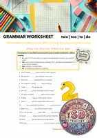 Vorschau - Arbeitsblätter - Homophones: two, to, too, do (Worksheet) - Deckblatt
