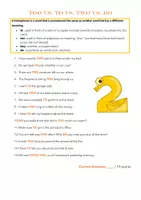 Vorschau - Arbeitsblätter - Homophones: two, to, too, do (Worksheet) - Seite 2