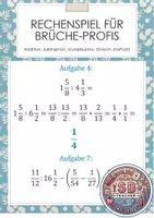 Vorschau - Spiele - Übungsspiel: Rechnen mit Brüchen (Grundrechnungsarten, KlaPuStri) - Deckblatt