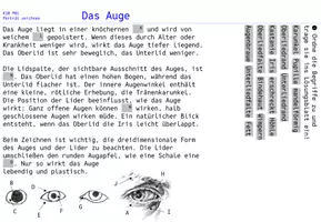 Vorschau - Spiele - 🟣 Augen zeichnen im Kunstunterricht - Aufgabenkarte für eine Stationenarbeit 🔴 Selbstbildnis 🟢 Gesicht ⚫ Porträtzeichnen - Seite 2
