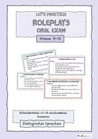 Vorschau - selbst erstellte Cliparts/Grafiken - Let's practice! Role play (Kommunikationsprüfung) - Deckblatt