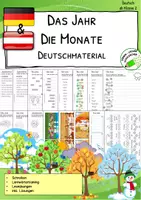 Vorschau - Arbeitsblätter - Arbeitsblätter und Wort-Bild-Karten – Jahreszeiten und Monate - Deckblatt