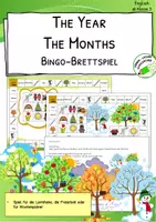 Vorschau - Stationenlernen - Jahreszeiten - Monate - The Year – The Months: Bingo Board Game - Deckblatt