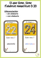 Aperçu - Apprentissages en autonomie - Espagnol: Apprendre les nombres et mots-nombres - Juego de Pascua - Page 1