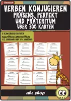 Vorschau - Stationenlernen - Verben konjugieren - Präsens, Perfekt und Präteritum trainieren - Deckblatt