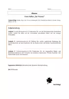 Vorschau - Arbeitsblätter - Klausur – Franz Kafka: Gerichtskanzleien im Dachboden aus Der Prozess (mit Erwartungshorizont) - Seite 1