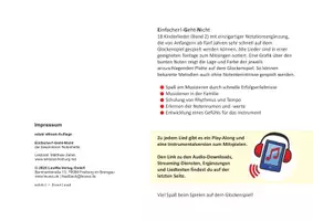 Vorschau - Arbeitsblätter - 18 Kinderlieder BAND 2 – für das SONOR BWG Glockenspiel - Seite 1