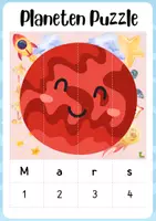 Vorschau - Spiele - Zählen mit Planeten Puzzle 🚀🌍🧩 - Deckblatt