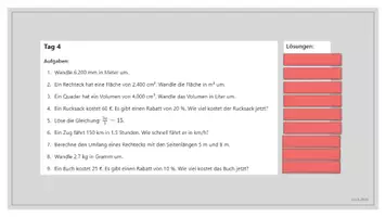 Vorschau - Präsentationen/Tafelbilder - Kopfrechnen - 46 Tage - Deckblatt