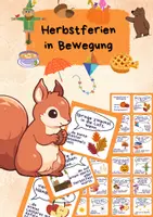 Vorschau - Spiele - Bewegungsspiel „Herbstferien in Bewegung“ - Deckblatt