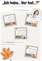 Vorschau - Spiele - Lese- und Bewegungsspiel: "Ich habe... Wer hat...?" nach den Herbstferien (Kl.2-4) - Deckblatt