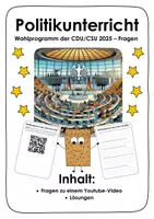 Vorschau - Arbeitsblätter - Materialpaket. Wahlprogramme zur Bundestagswahl 2025 der großen Parteien. - Seite 1