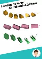 Vorschau - Präsentationen/Tafelbilder - Animierte Körper in 3D für technisches Zeichnen - Deckblatt