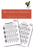 Vorschau - Arbeitsblätter - Noten schreiben (Violinschlüssel) - Deckblatt