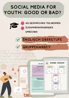 Vorschau - Arbeitsblätter - Materialpaket Social Media for youth good or bad EF - Deckblatt